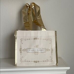Cake Bake Shop Gold and Cream Bag